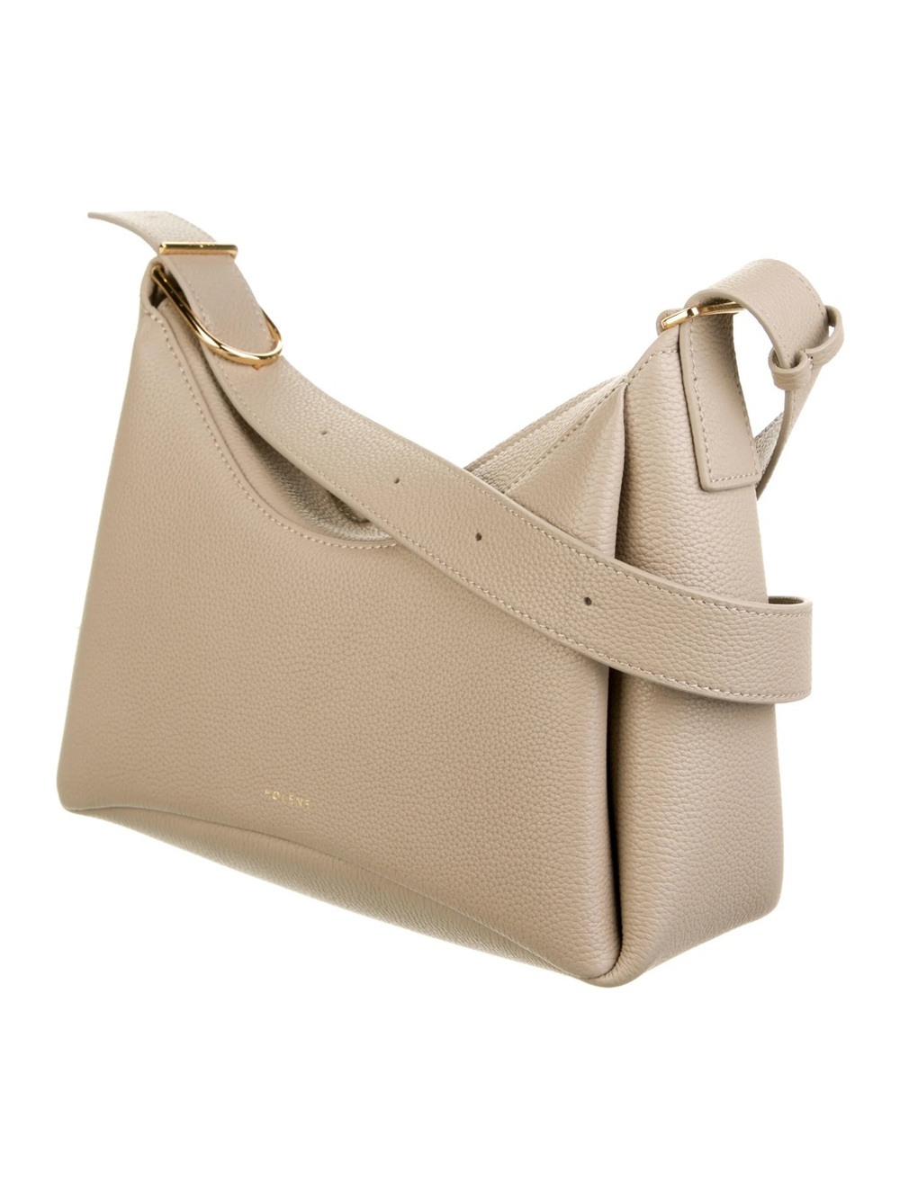 Polène Beige Textured Crossbody Shoulder Bag